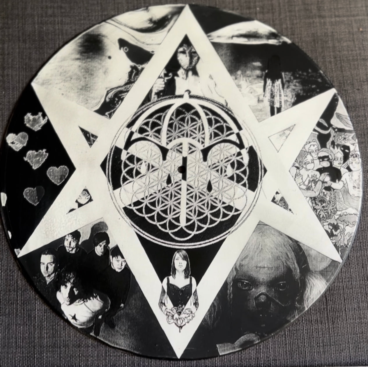 Bring Me The Horizon B&W Upcycled Art