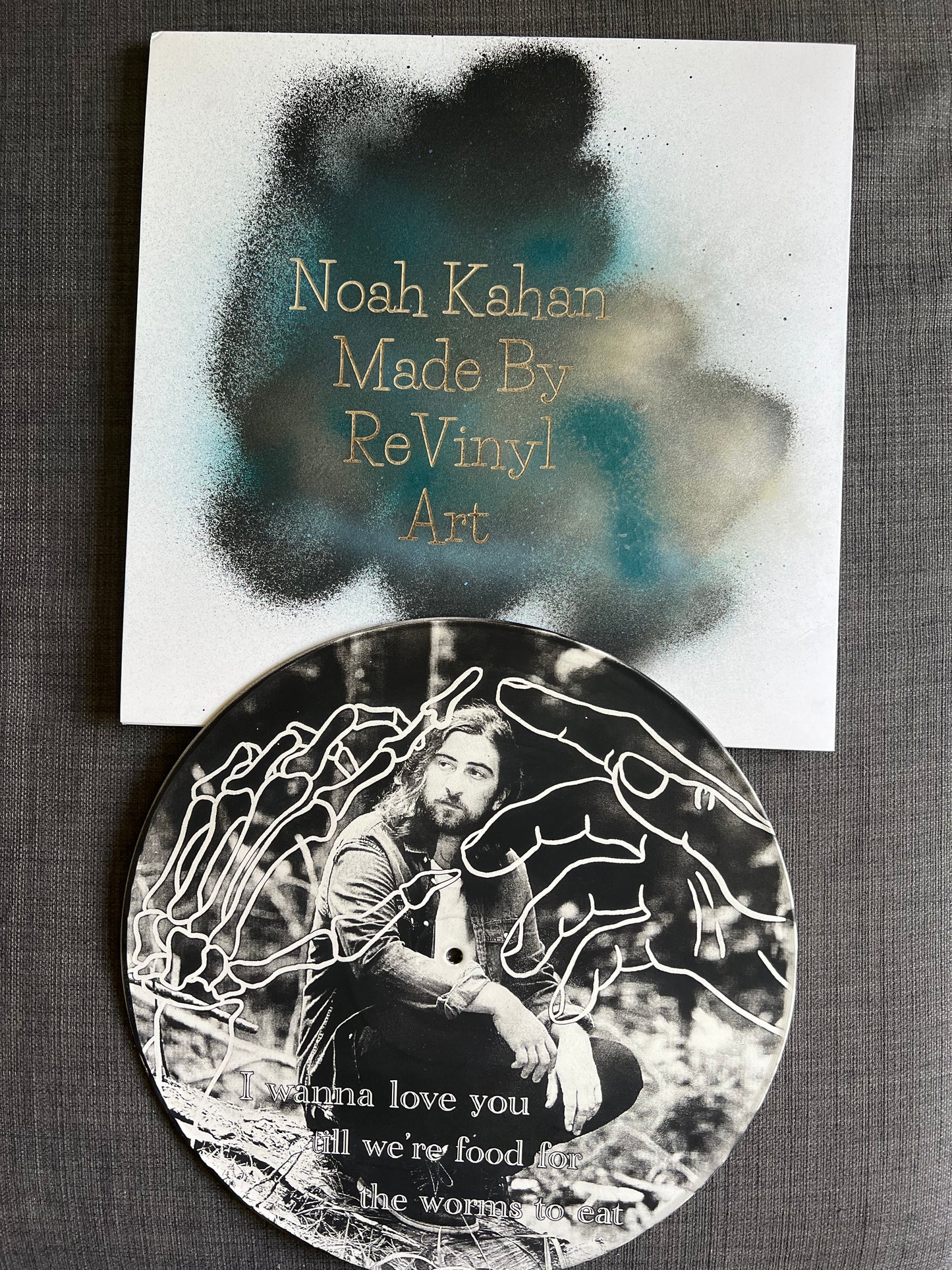 Noah Kahan - up cycled vinyl art