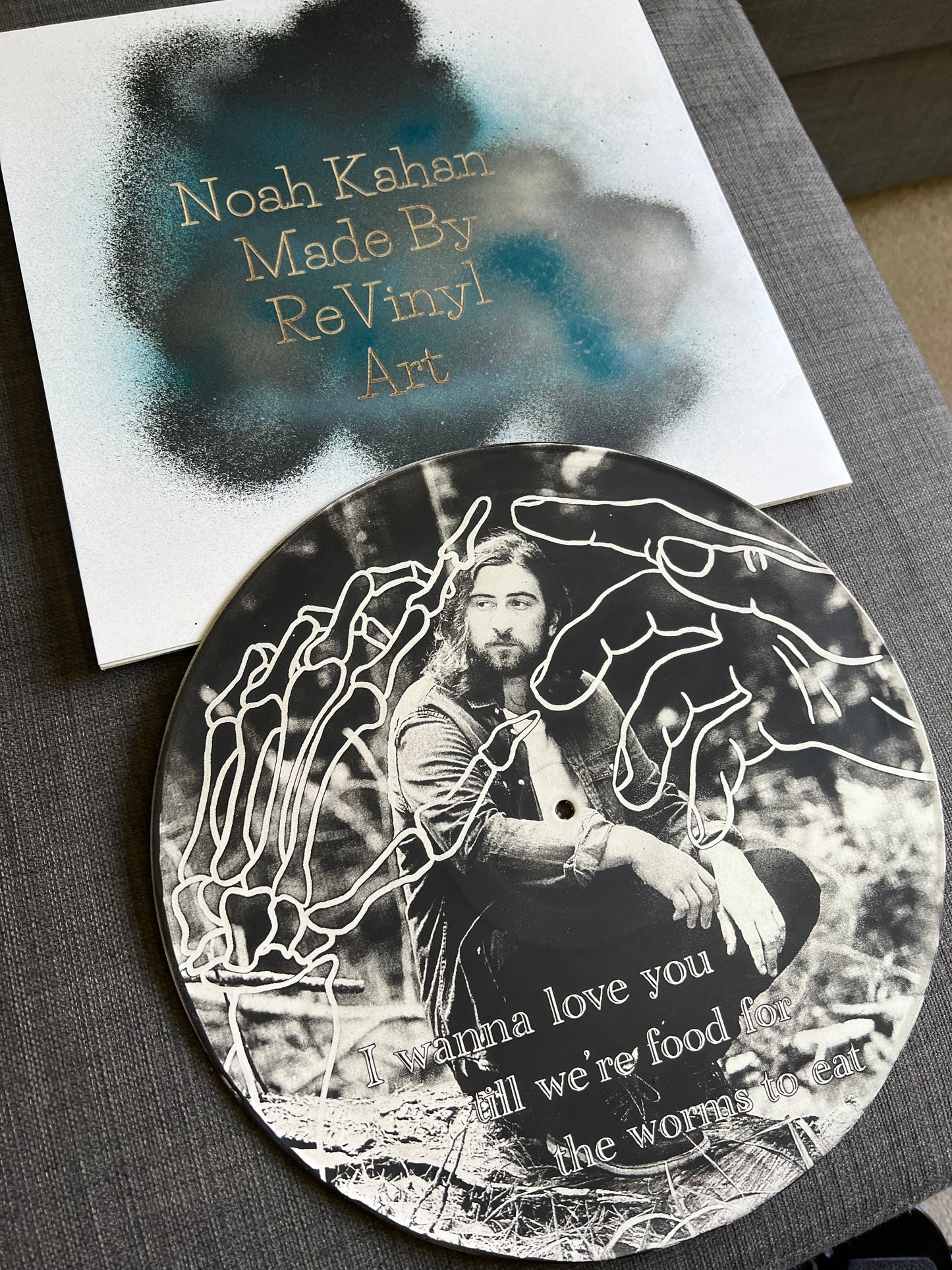 Noah Kahan - up cycled vinyl art